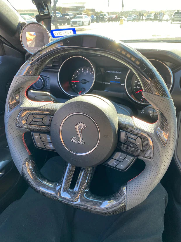 2015 - 2023 Ford Mustang S550 - Custom Carbon Fiber Steering Wheel with options